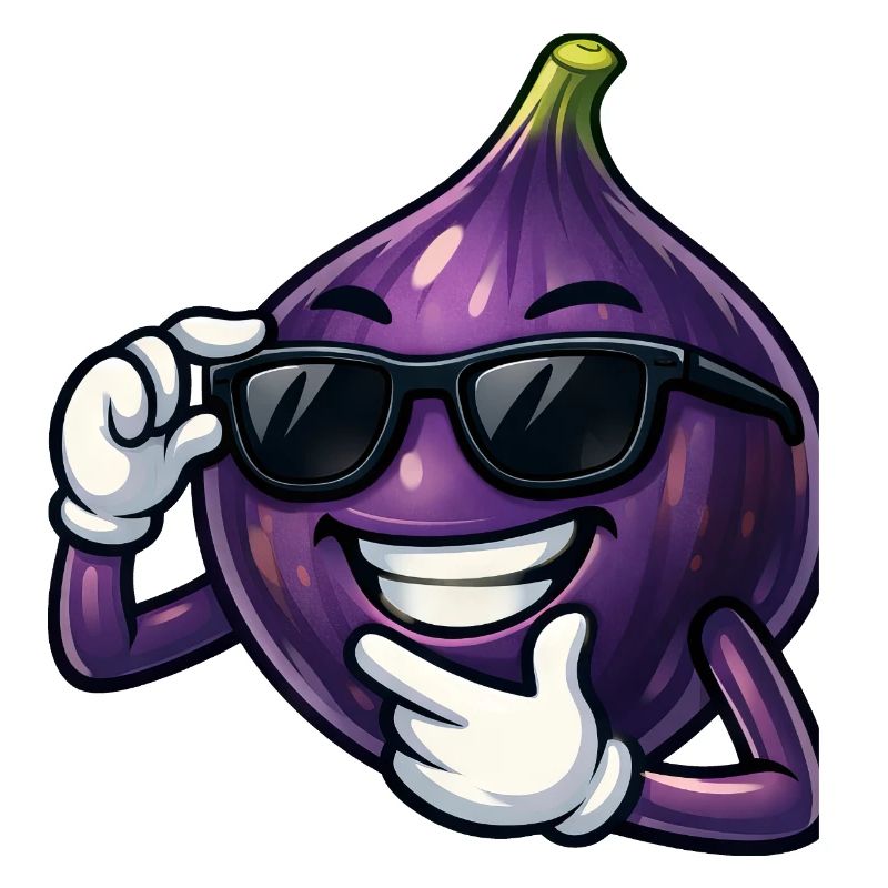 Dessin animé Fig Cool Fruit Summer Fruit