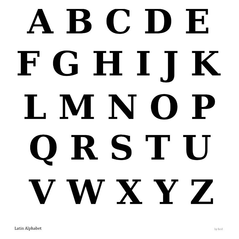 Lateinisches Alphabet (schwarz)