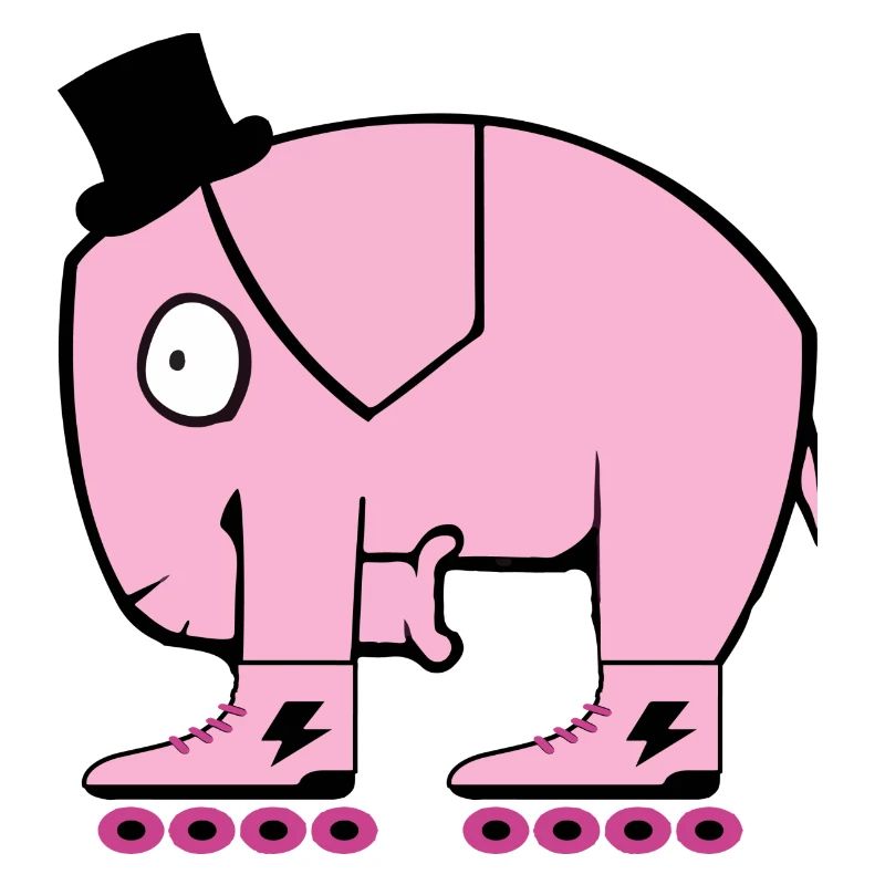 Pinker Elefant