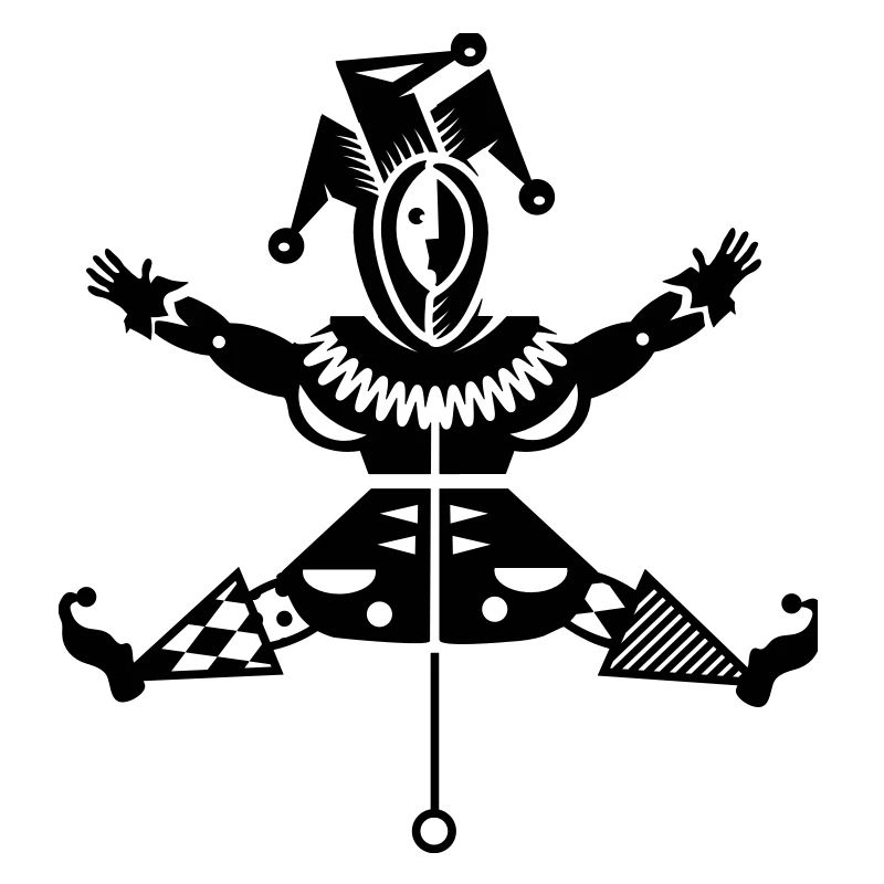 Jumping jack with jester hat