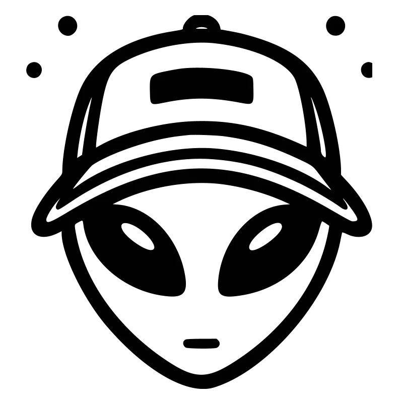 Alien mit Trucker-Mütze