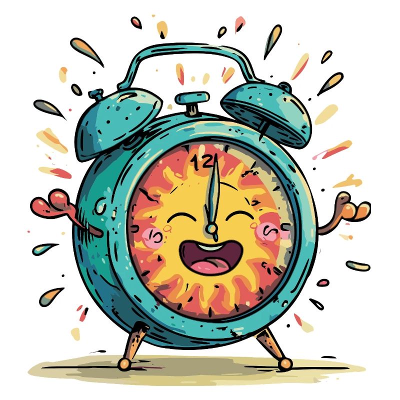 Sun Alarm Clock Celebration Image