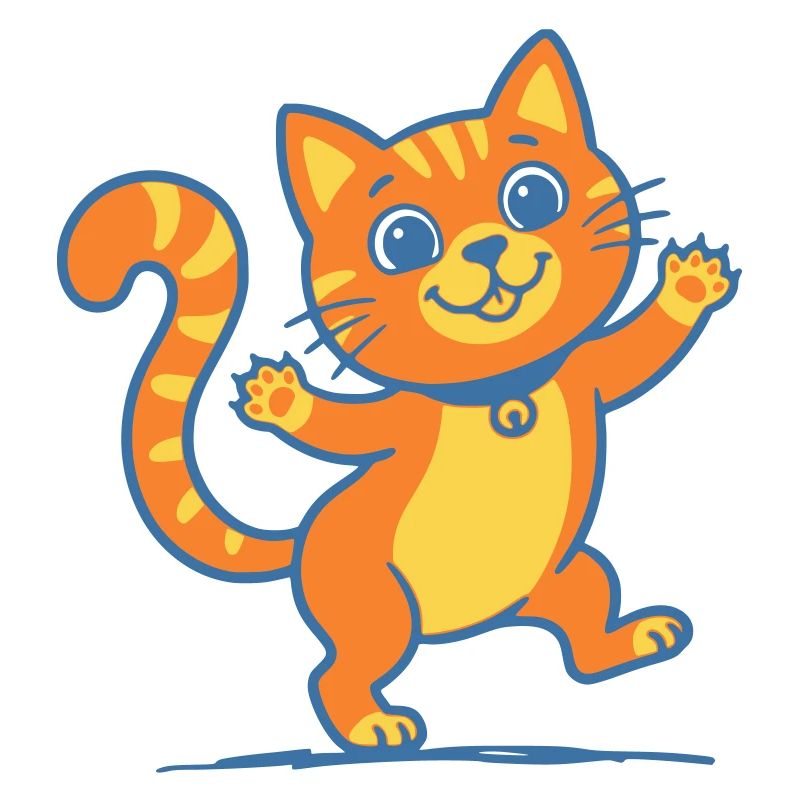 Chat Orange Souriant