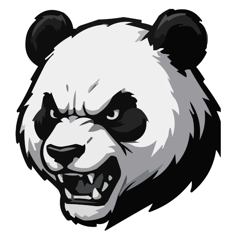 Imprimer vectoriel Angry Panda