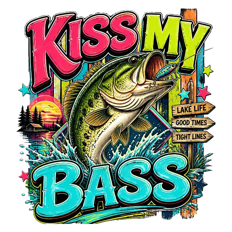 Embrasse ma basse Éclaboussure néon