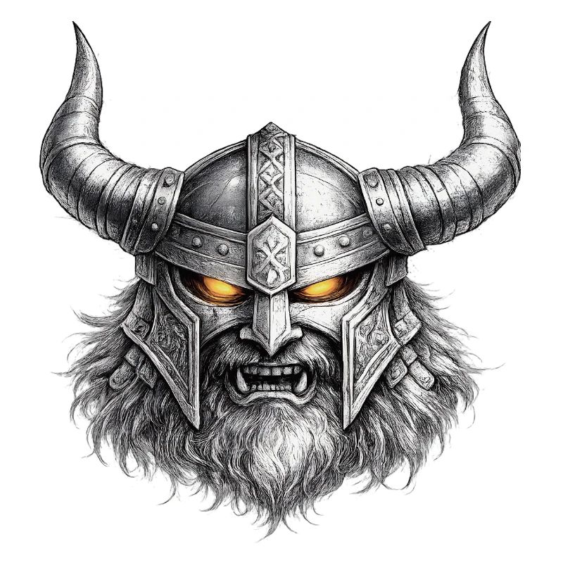 Wikinger-Kriegerhelm-Emblem