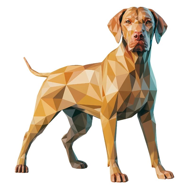 Chien brun - Cool Low Poly Logo