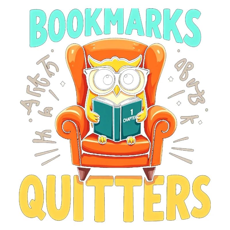 Eule Leser im Sessel Lesezeichen