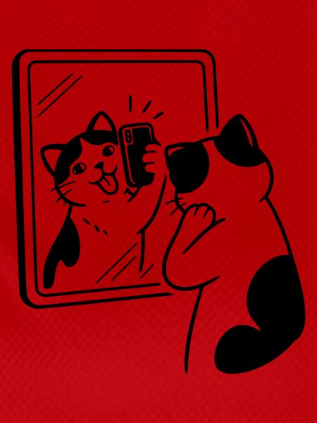 Cat Mirror Selfie