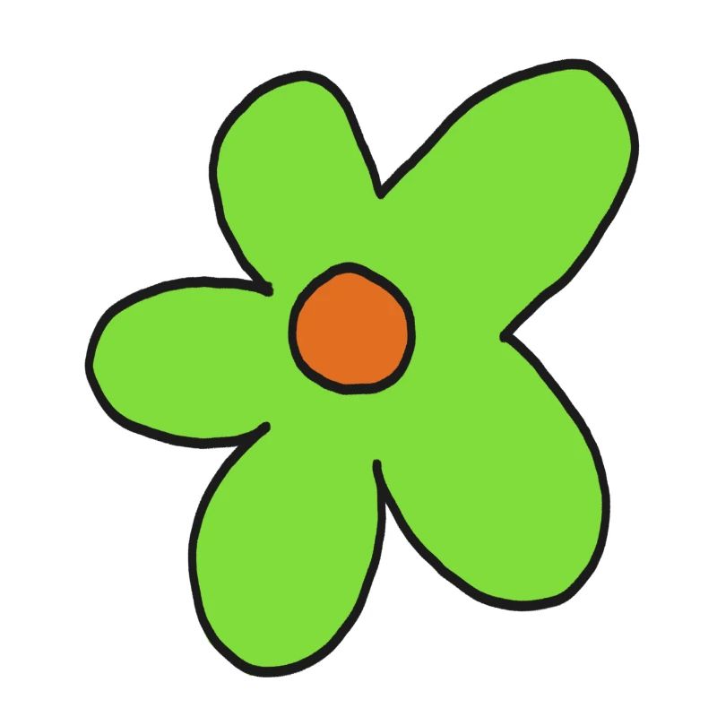 Lime Flower Pop Art