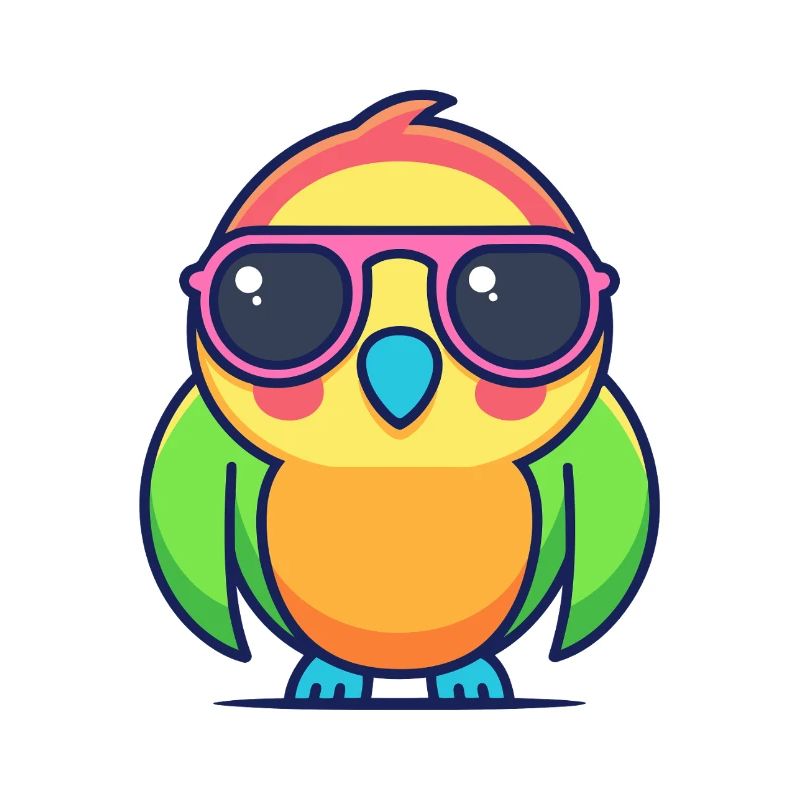 Parrot Neon Retro Glasses
