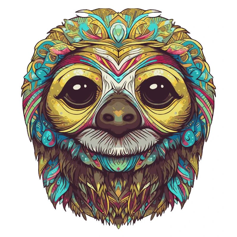 Psychedelic sloth