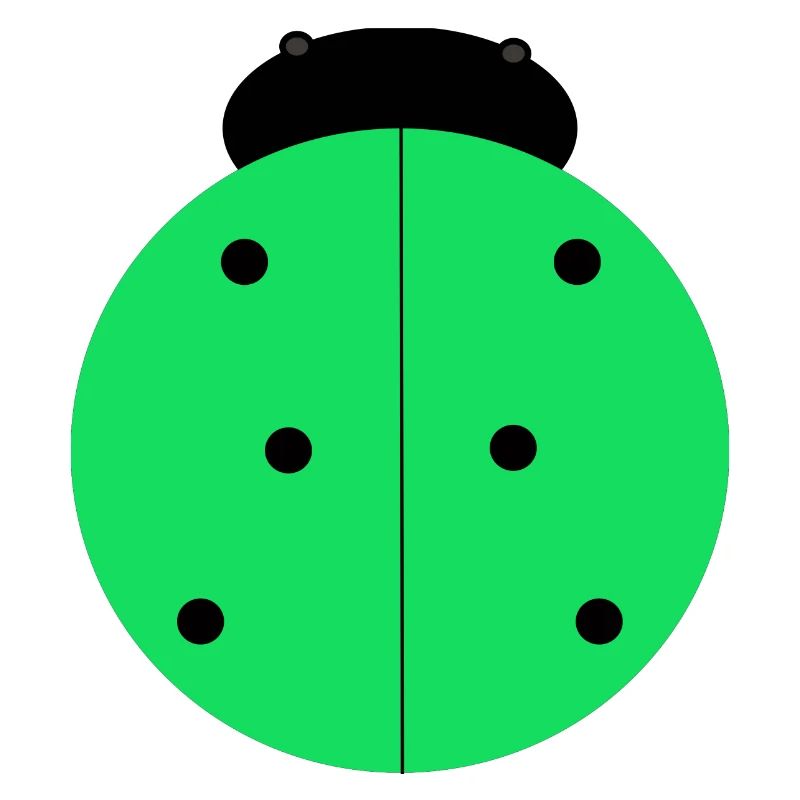 Coccinelle Verte à Points Noirs