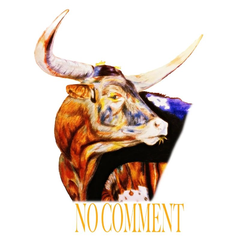 Wasserfarbener Stier – No Comment