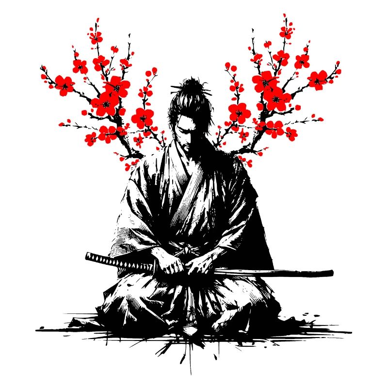Samurai meditating