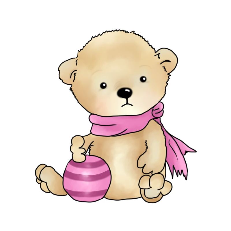 Bär mit rosa Ball