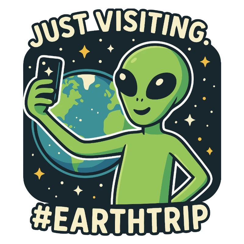 Alien Selfie mit Erde