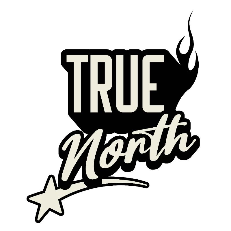 True North Inspirational Typography Design