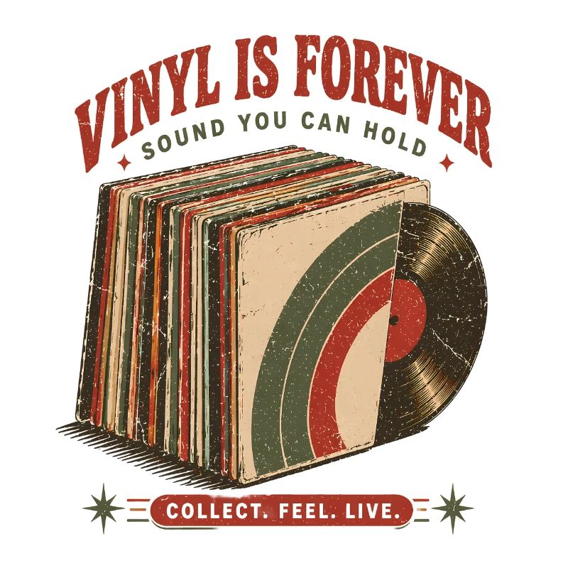 Vinyl Is Forever Retro Record Design