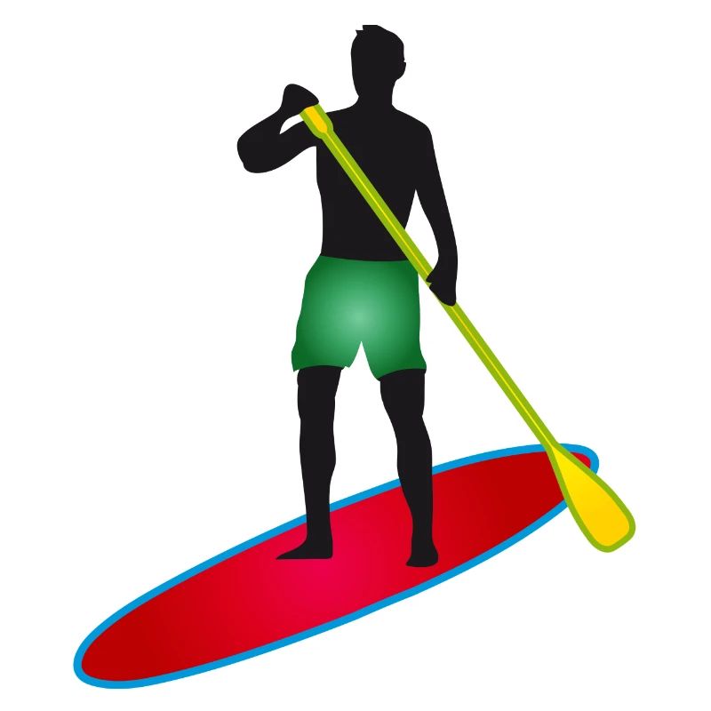 Stand up paddling - Man with paddle board