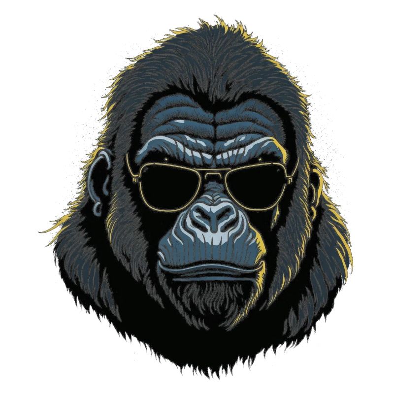 Gorilla mit Sonnenbrille