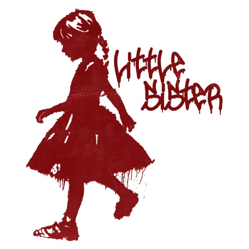 Kleine Mädchen-Graffiti-Silhouette