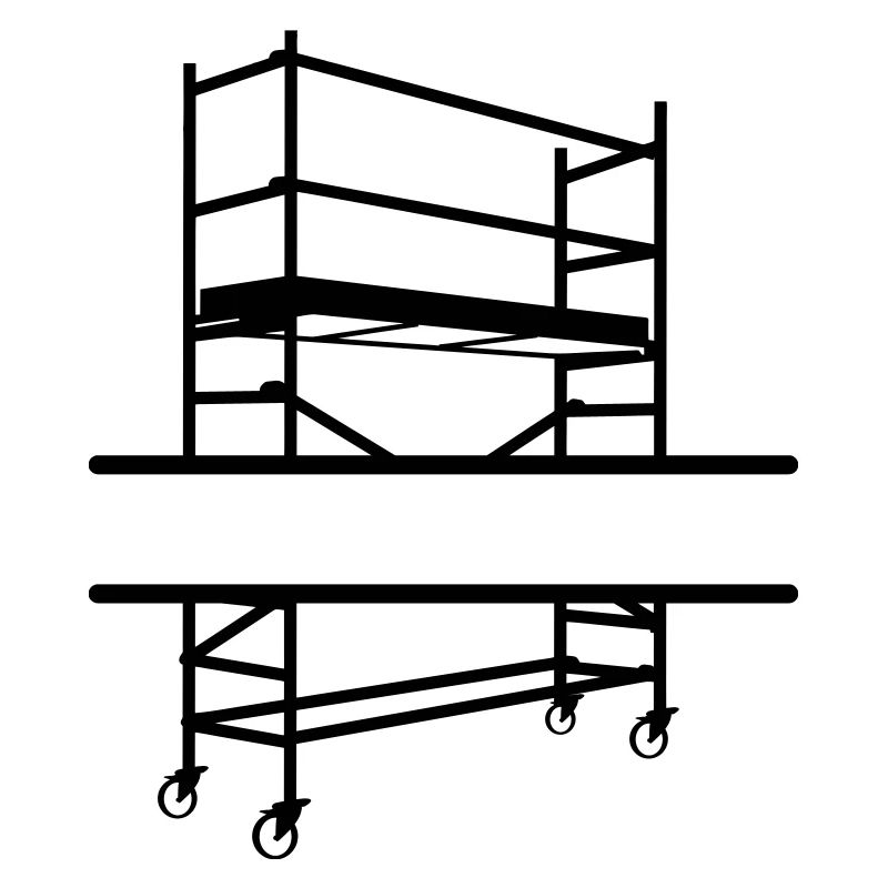 Scaffolding with space for company name