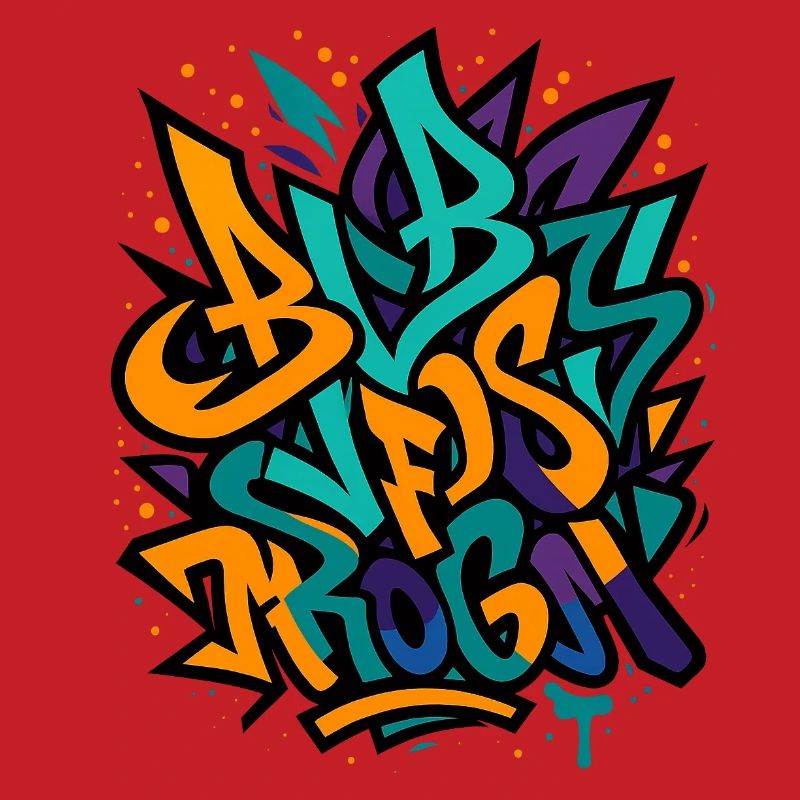 Explosion de couleurs de graffitis de rue