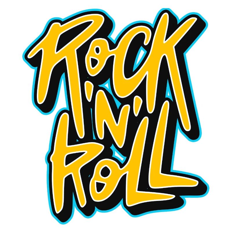 Logo du texte Graffiti Rock 'n' Roll