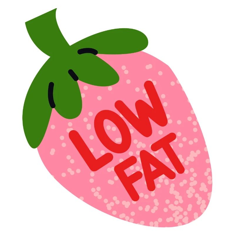 Low Fat Strawberry Funny Fruit Design