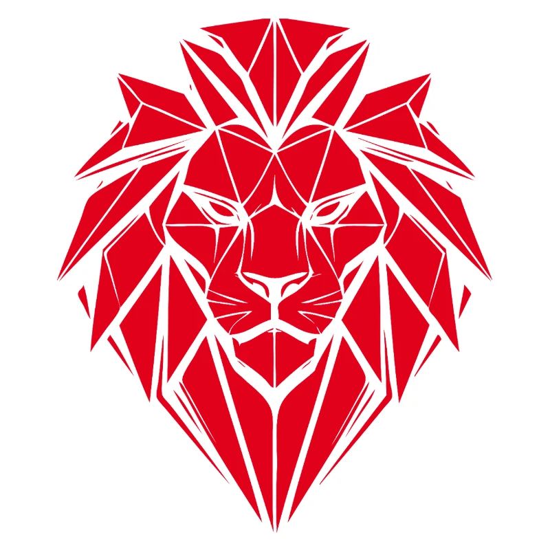 Geometric Red Lion