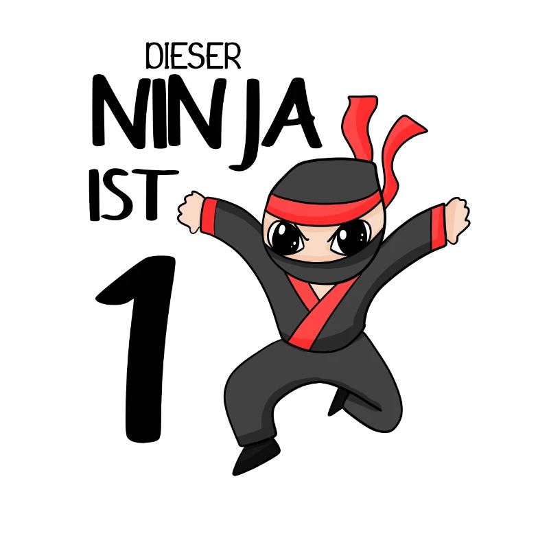 1 Jahr Junge Ninja - 1 Geburtstag - Ich bin 1