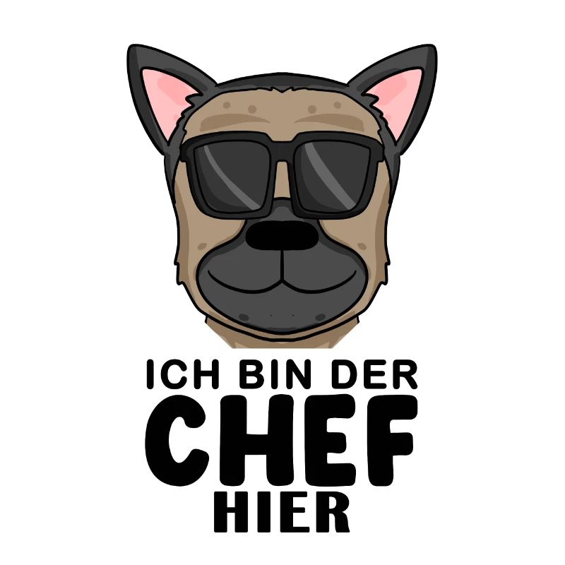Cool Hund Deutscher Schäferhund Chef Spruch