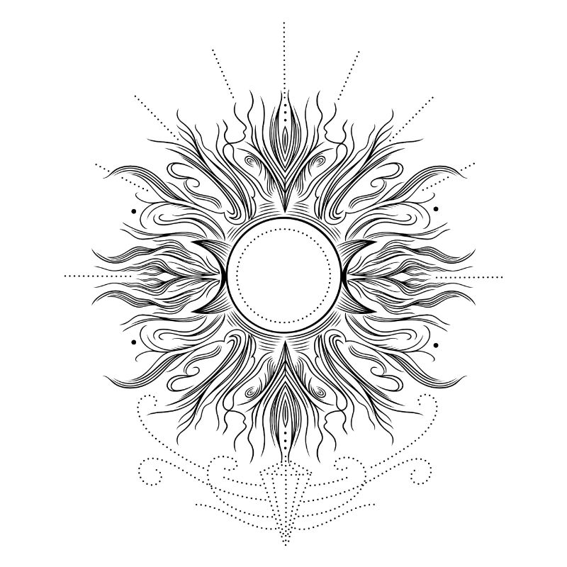 Midsummer Sun with Triple Moon
