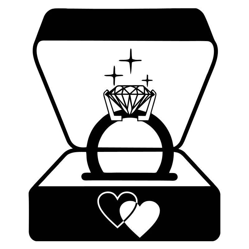 Jeweler wedding ring in box