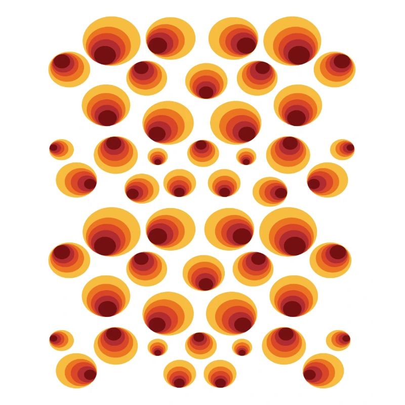 50's 60's Polka Dot Circle Style Pattern
