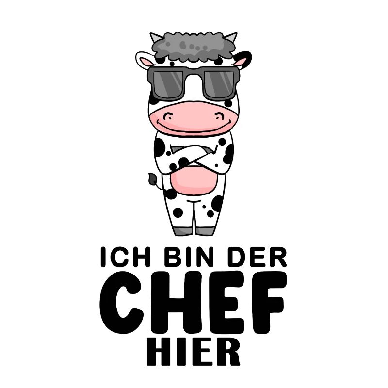 Chef Spruch Anführer Kuh Motiv