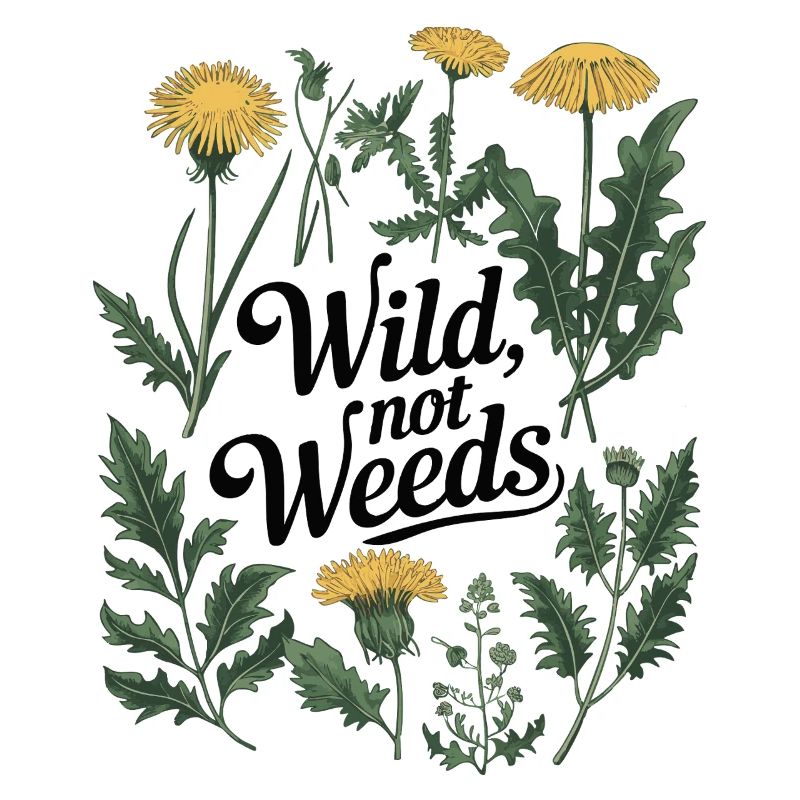 Wild, Not Weeds - Dandelion Botanical Design