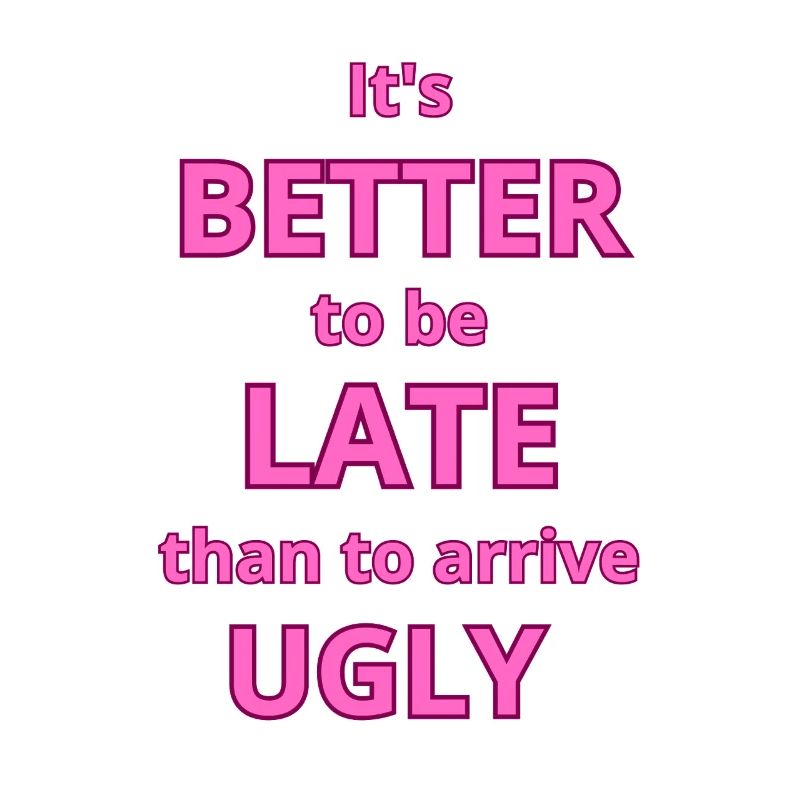 Citation de texte rose gras pour déclaration de mode