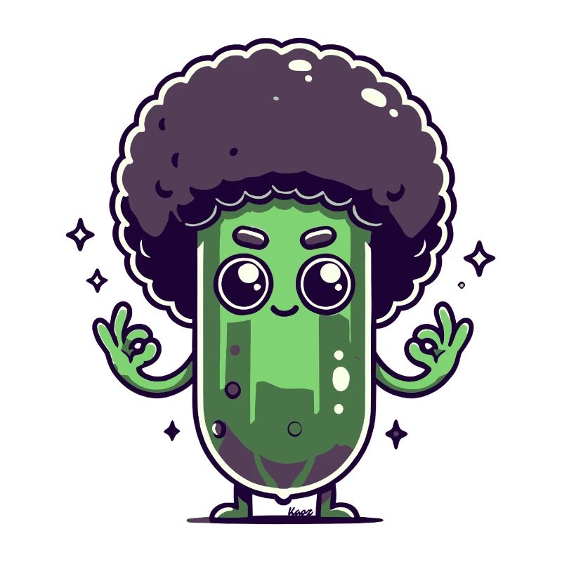 Gurke mit Afro