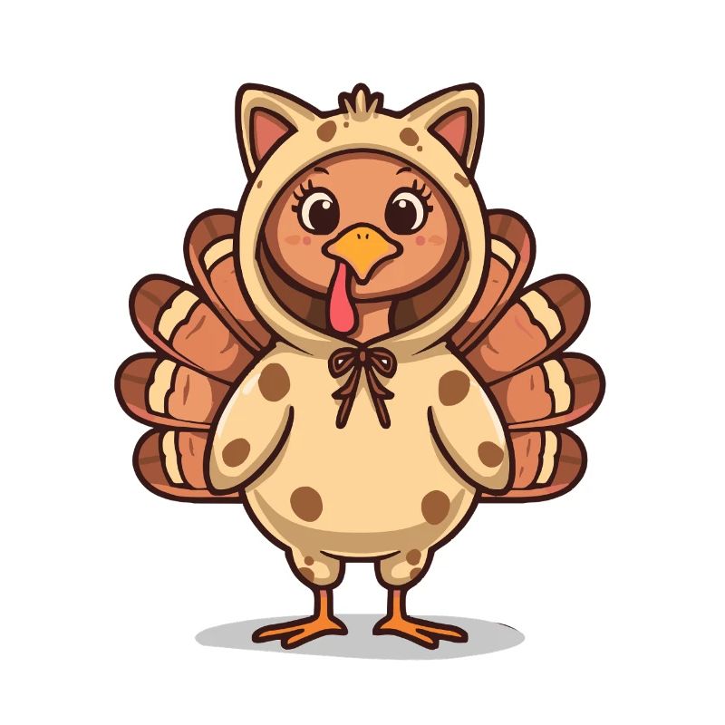 Drôle de chat de dinde Thanksgiving