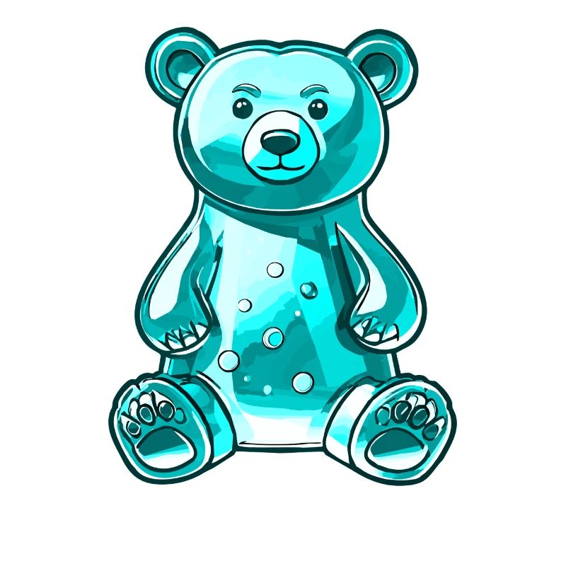 Ourson gommeux Turquoise