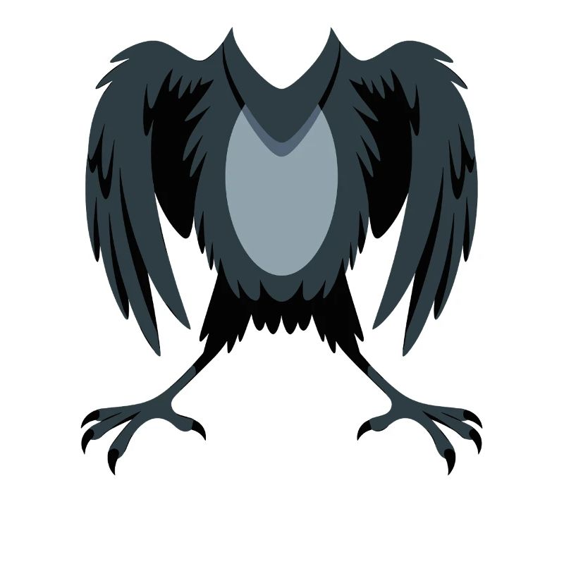 Silhouette d’ailes de corbeau