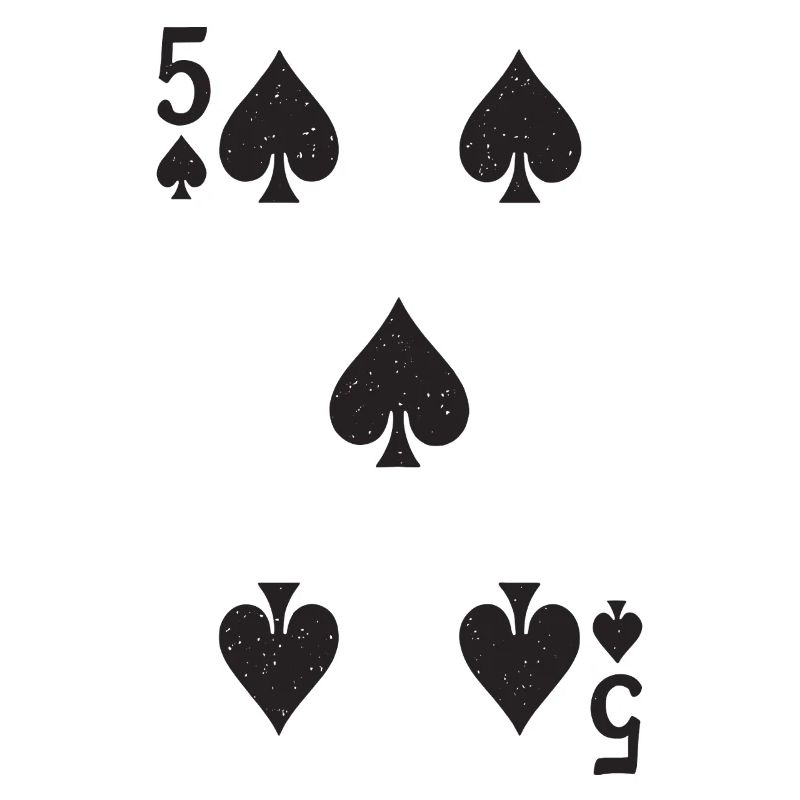 Playing Cards Silhouettes Pattern 5 Spades