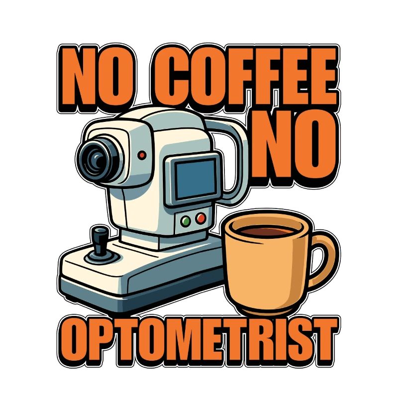Optométriste Pas de café Aucun opticien Amateur de café