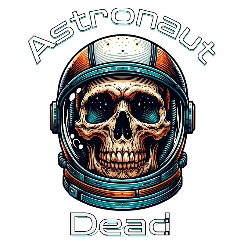 Astronaut skull in space