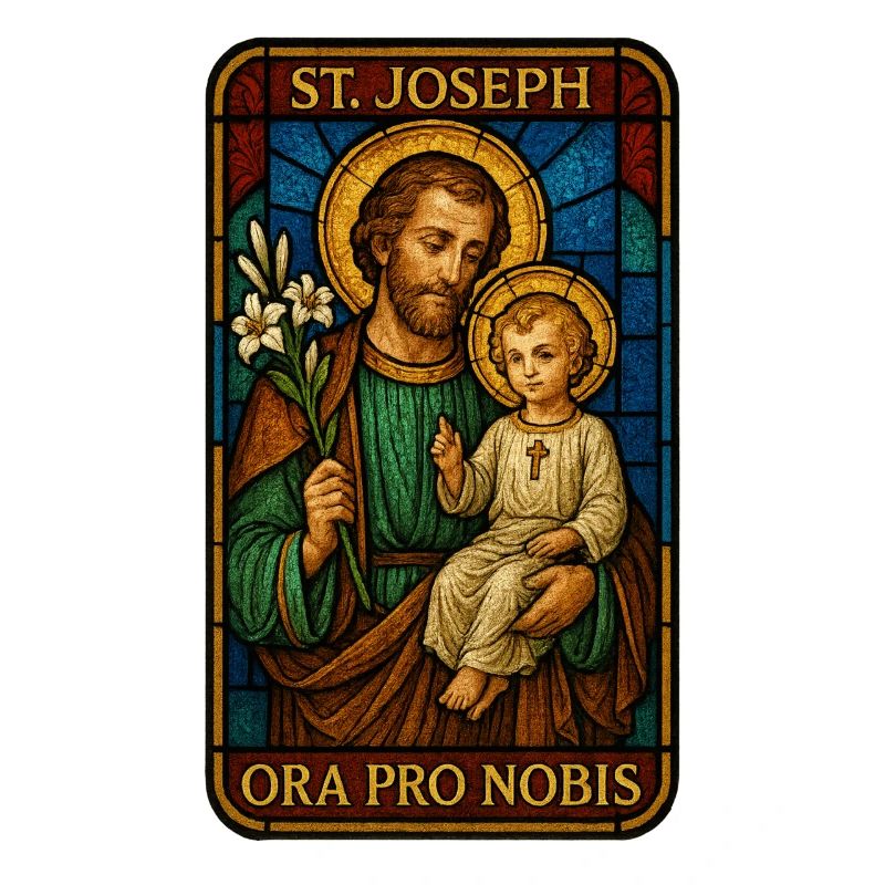 St Josef Ikon: Vater mit Kind