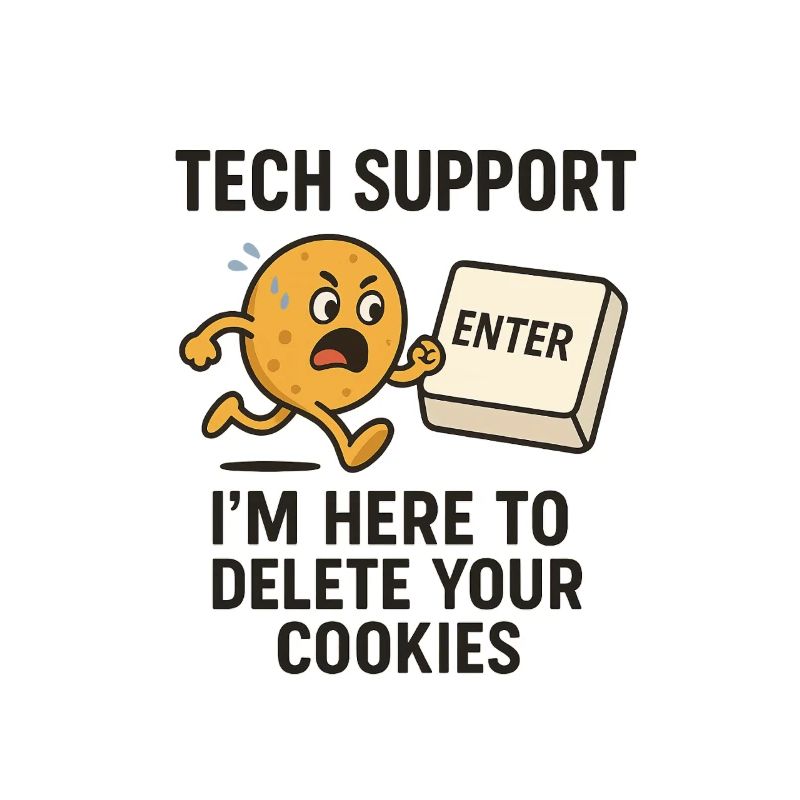 Tech Support I'm Here To Delete Your Cookies
