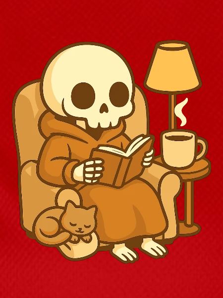 Reading Skeleton – Cozy Reading