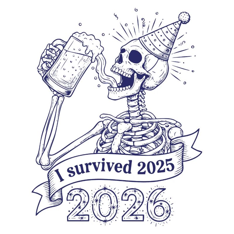 I Survived 2025 2026 Skeleton Party Fun